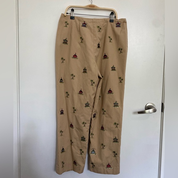 Mid/high waisted patterned pants - Picture 2 of 6